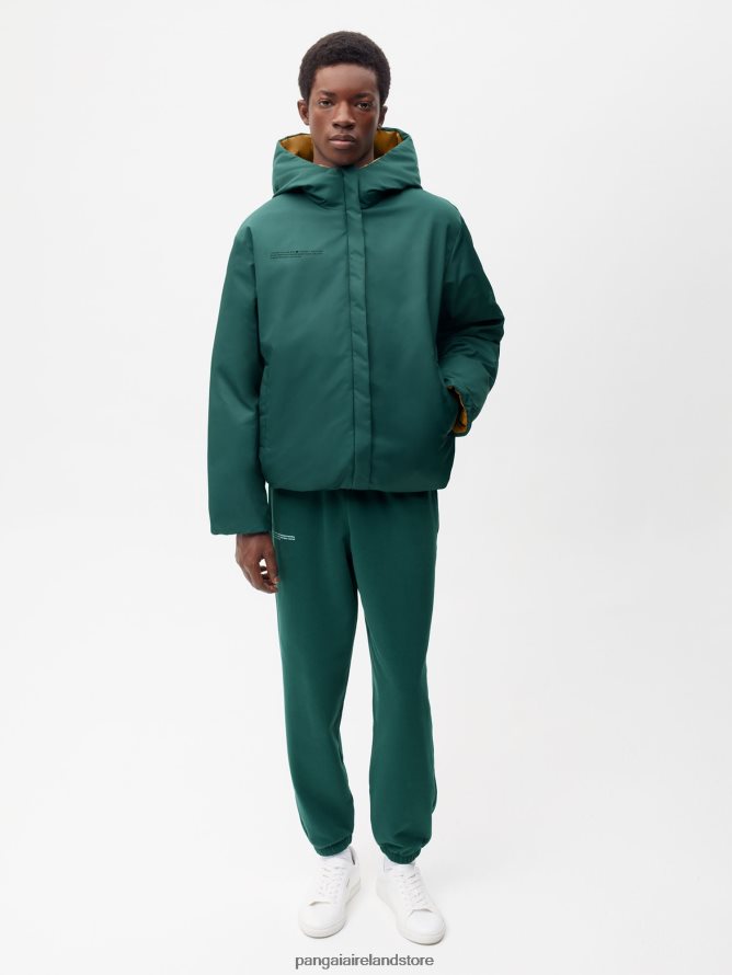 Women Pangaia Clothes Flwrdwn Reversible Jacket TT8Z42461 Foliage Green/Copper Brown