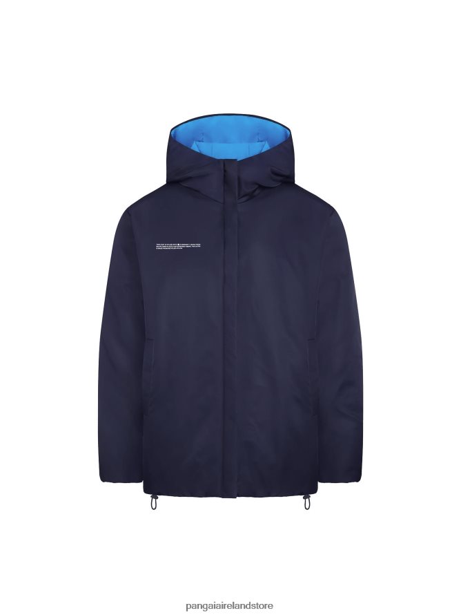 Women Pangaia Clothes Flwrdwn Reversible Jacket TT8Z42463 Navy Blue/Cobalt Blue