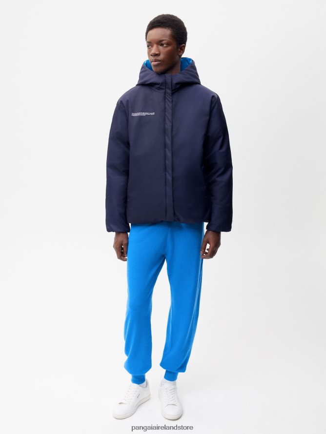 Women Pangaia Clothes Flwrdwn Reversible Jacket TT8Z42463 Navy Blue/Cobalt Blue