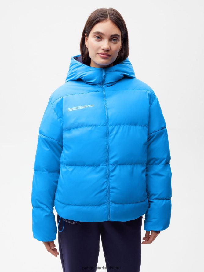 Women Pangaia Clothes Flwrdwn Reversible Jacket TT8Z42463 Navy Blue/Cobalt Blue