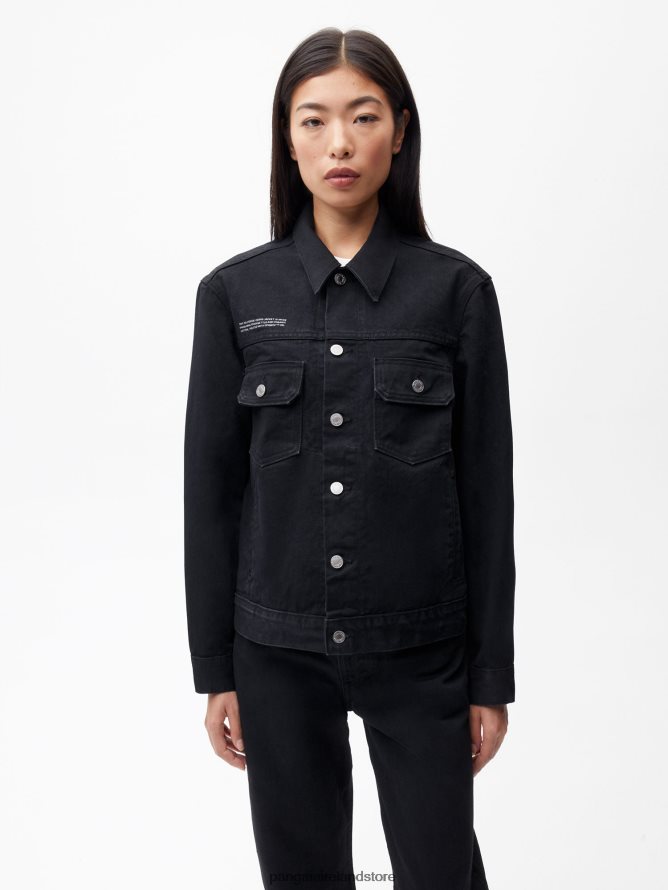 Women Pangaia Clothes Nettle Denim Jacket TT8Z42405 Black