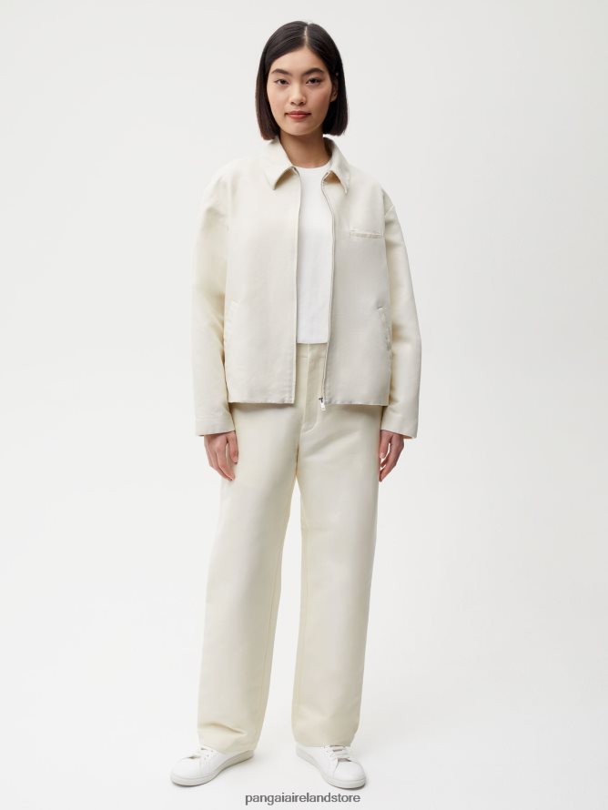 Women Pangaia Clothes Organic Cotton Harrington Jacket TT8Z42479 Elderflower