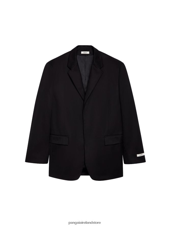 Women Pangaia Clothes Organic Cotton Oversized Tailored Blazer TT8Z42456 Black
