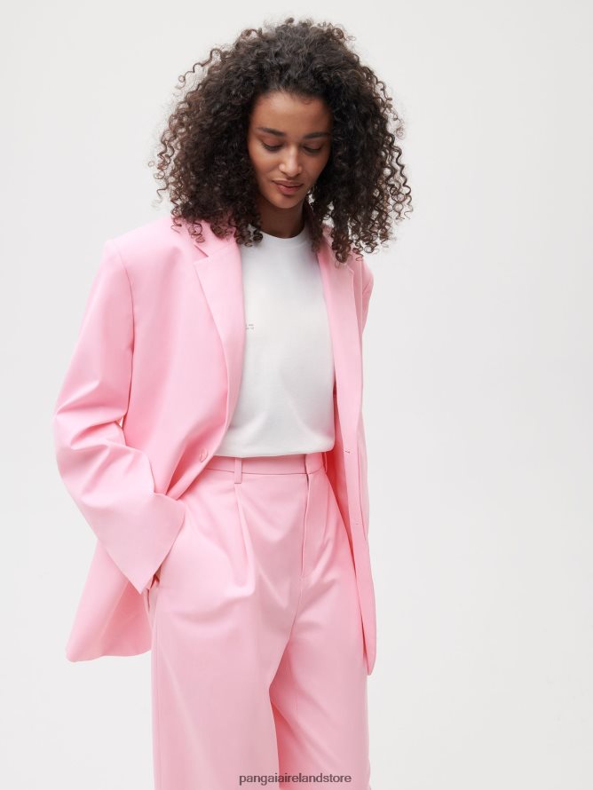 Women Pangaia Clothes Organic Cotton Oversized Tailored Blazer TT8Z42466 Sakura Pink