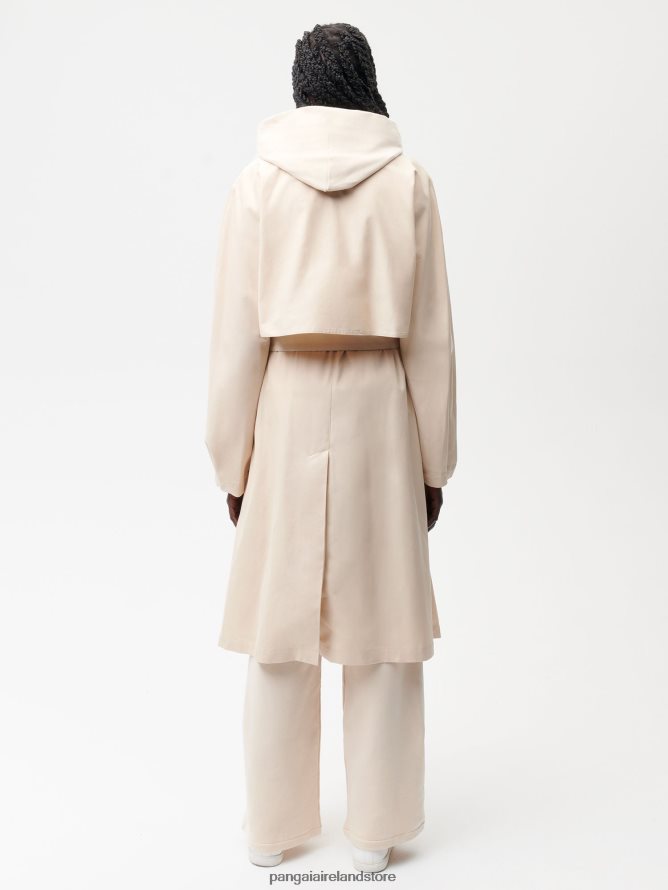 Women Pangaia Clothes Organic Cotton Trench Coat TT8Z42464 Sand