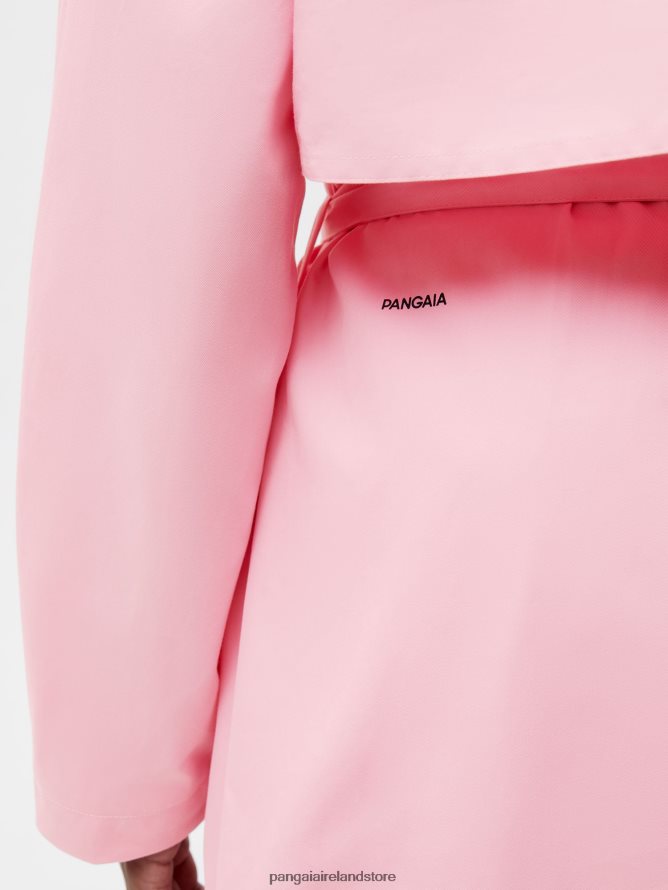 Women Pangaia Clothes Organic Cotton Trench Coat TT8Z42486 Sakura Pink