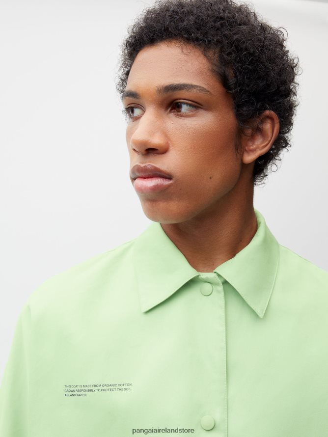 Women Pangaia Clothes Organic Cotton Trench Coat TT8Z42488 Pistachio