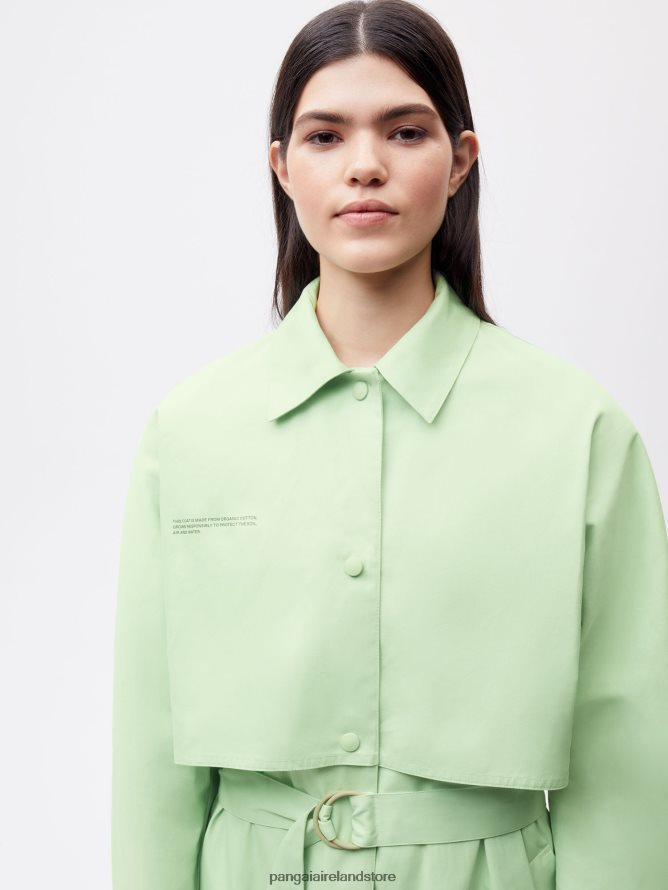Women Pangaia Clothes Organic Cotton Trench Coat TT8Z42488 Pistachio