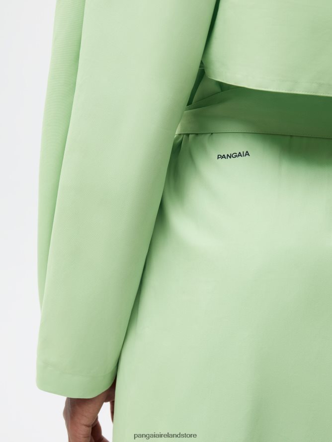 Women Pangaia Clothes Organic Cotton Trench Coat TT8Z42488 Pistachio