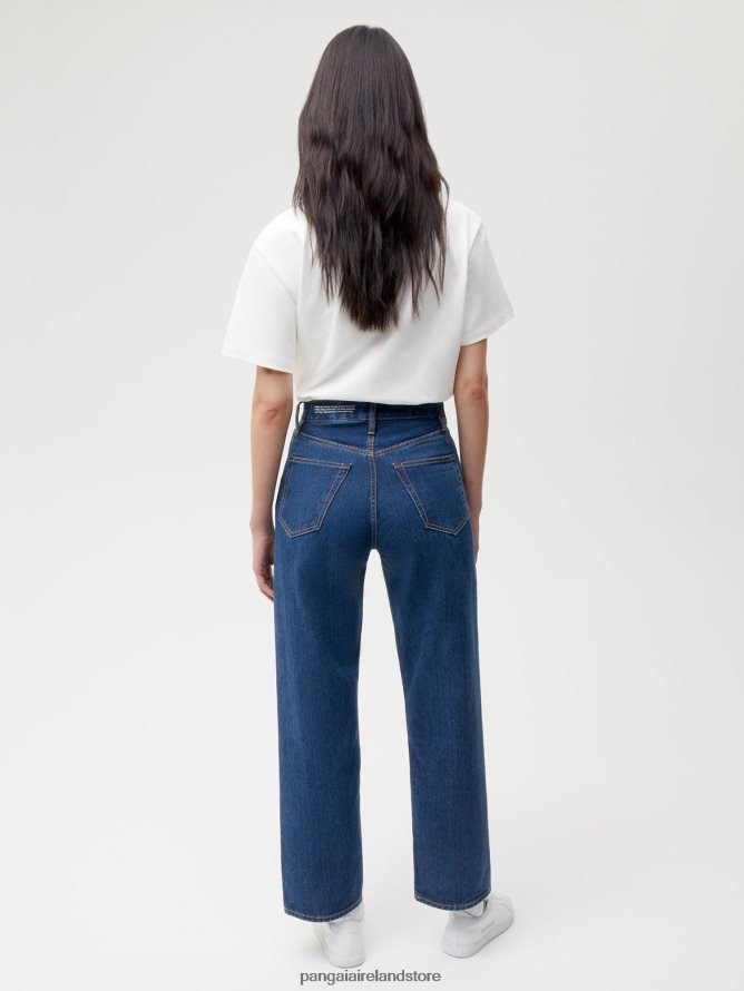 Women Pangaia Clothes Nettle Denim High - Rise Jeans TT8Z42373 Mid Wash