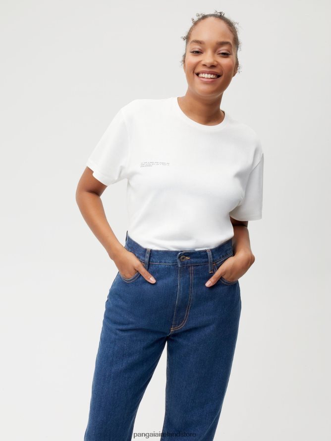 Women Pangaia Clothes Nettle Denim High - Rise Jeans TT8Z42373 Mid Wash