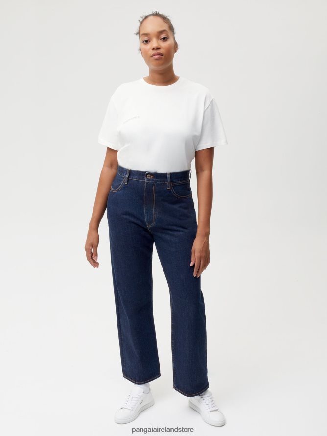 Women Pangaia Clothes Nettle Denim High - Rise Jeans TT8Z42383 Rinse Wash