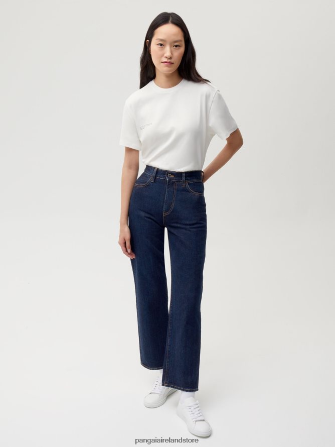 Women Pangaia Clothes Nettle Denim High - Rise Jeans TT8Z42383 Rinse Wash