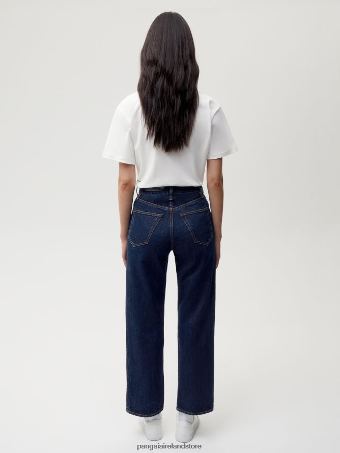 Women Pangaia Clothes Nettle Denim High - Rise Jeans TT8Z42383 Rinse Wash