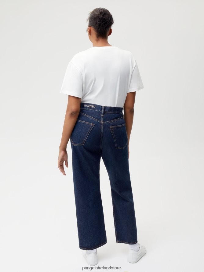 Women Pangaia Clothes Nettle Denim High - Rise Jeans TT8Z42383 Rinse Wash