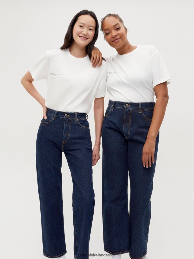 Women Pangaia Clothes Nettle Denim High - Rise Jeans TT8Z42383 Rinse Wash