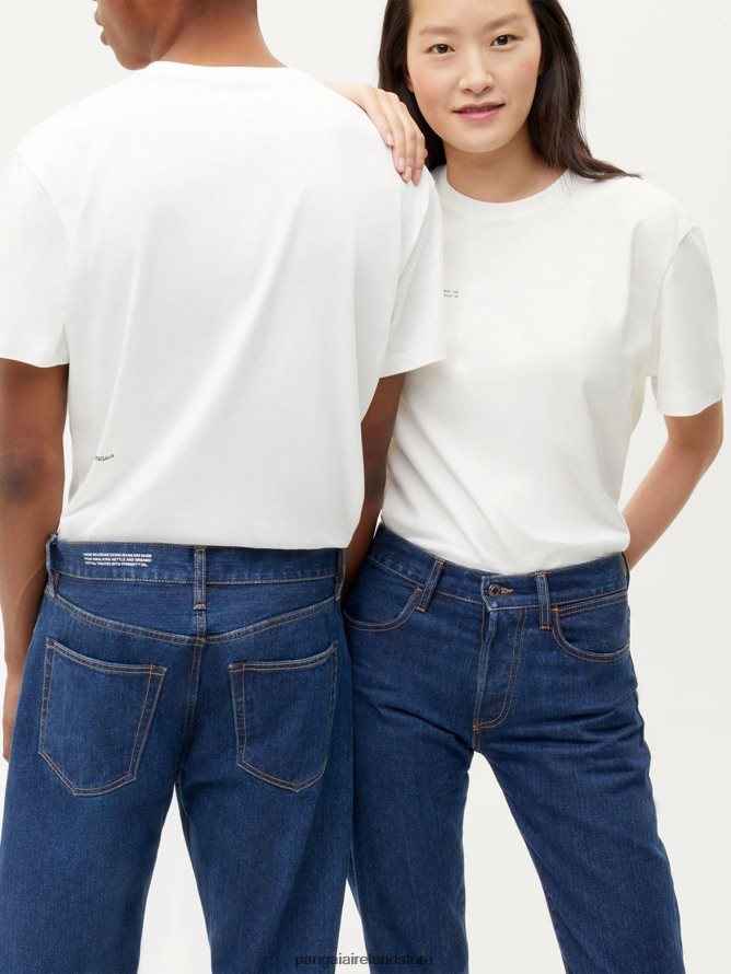 Women Pangaia Clothes Nettle Denim Straight Leg Jeans TT8Z42381 Mid Wash