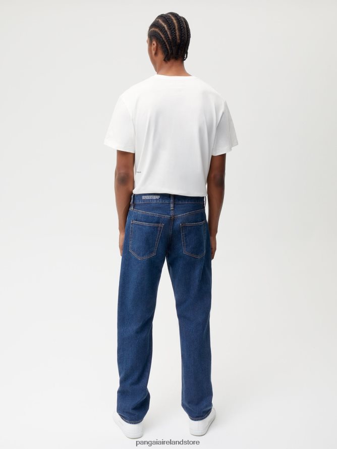 Women Pangaia Clothes Nettle Denim Straight Leg Jeans TT8Z42381 Mid Wash