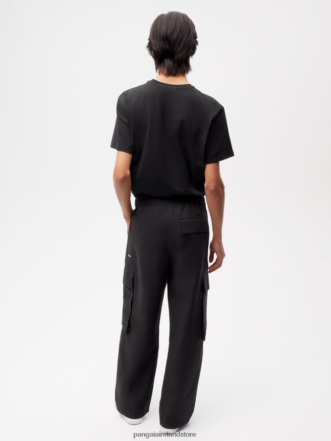 Women Pangaia Clothes Organic Cotton Blend Cargo Pants TT8Z42374 Black