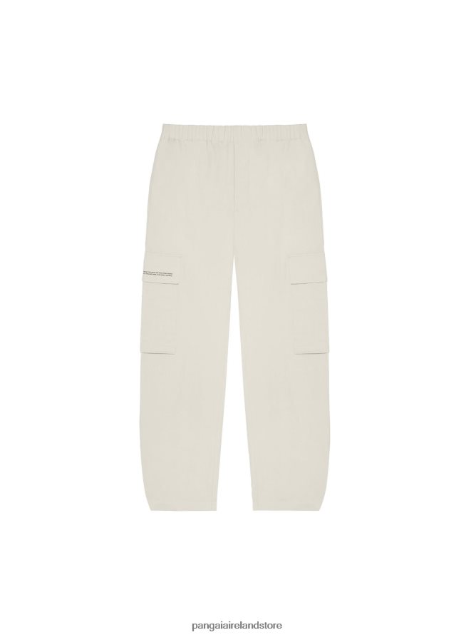 Women Pangaia Clothes Organic Cotton Blend Cargo Pants TT8Z42387 Limestone