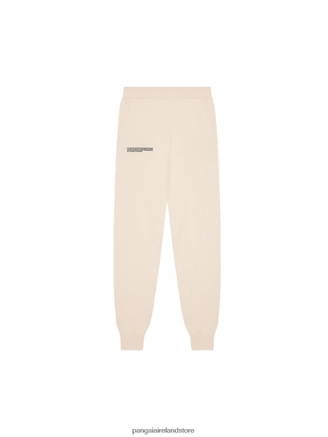 Women Pangaia Clothes Organic Cotton Knit Track Pants TT8Z42326 Sand