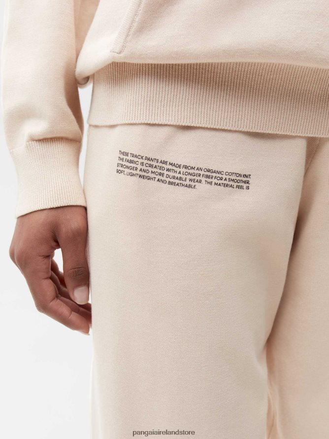 Women Pangaia Clothes Organic Cotton Knit Track Pants TT8Z42326 Sand