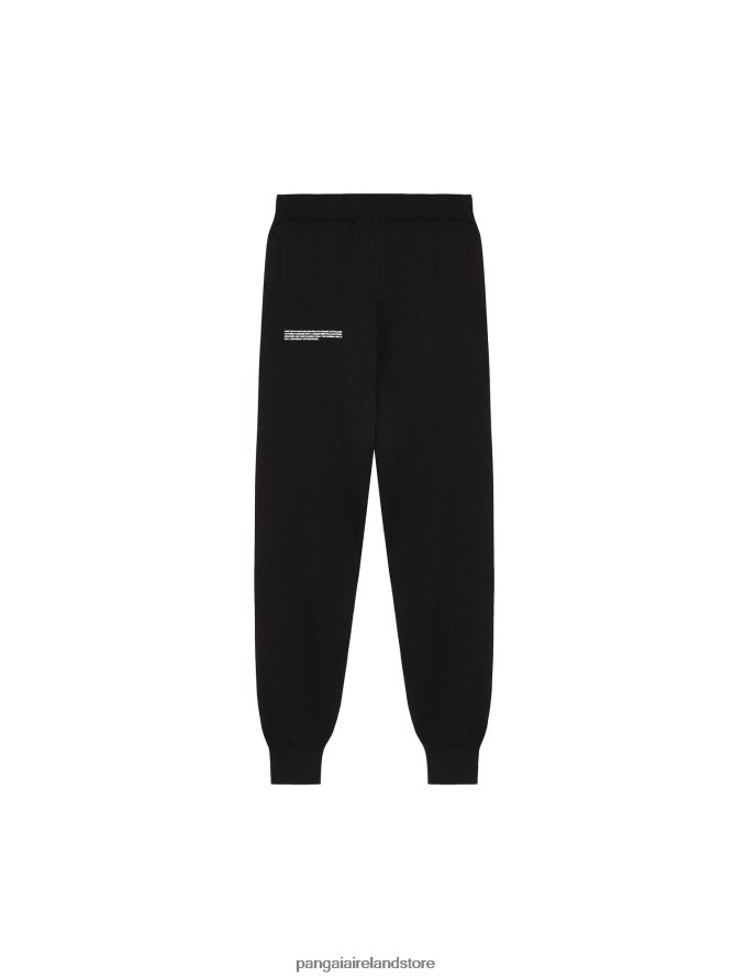 Women Pangaia Clothes Organic Cotton Knit Track Pants TT8Z42336 Black