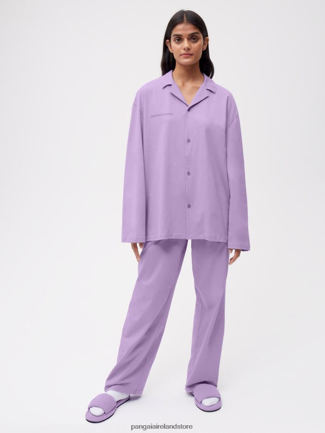 Women Pangaia Clothes Organic Cotton Loungewear Track Pants TT8Z42440 Orchid Purple