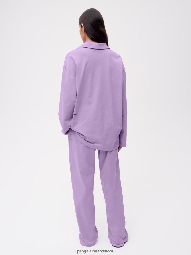 Women Pangaia Clothes Organic Cotton Loungewear Track Pants TT8Z42440 Orchid Purple