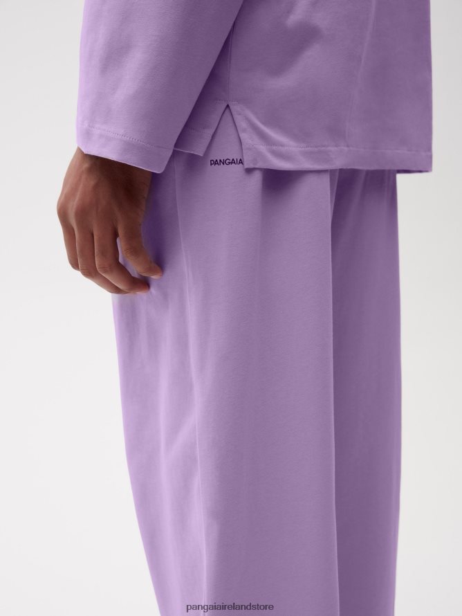 Women Pangaia Clothes Organic Cotton Loungewear Track Pants TT8Z42440 Orchid Purple