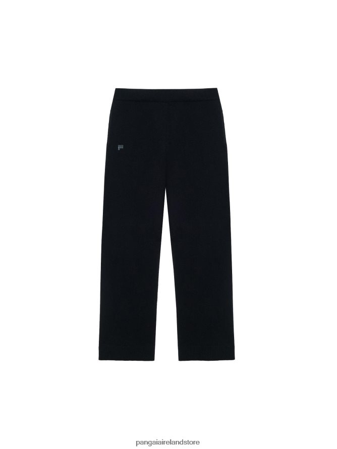Women Pangaia Clothes Recycled Cashmere Loose Track Pants TT8Z42349 Black