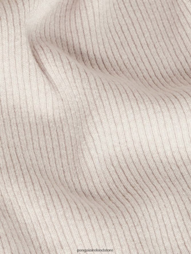 Women Pangaia Clothes Recycled Cashmere Rib Track Pants TT8Z42329 Oatmeal