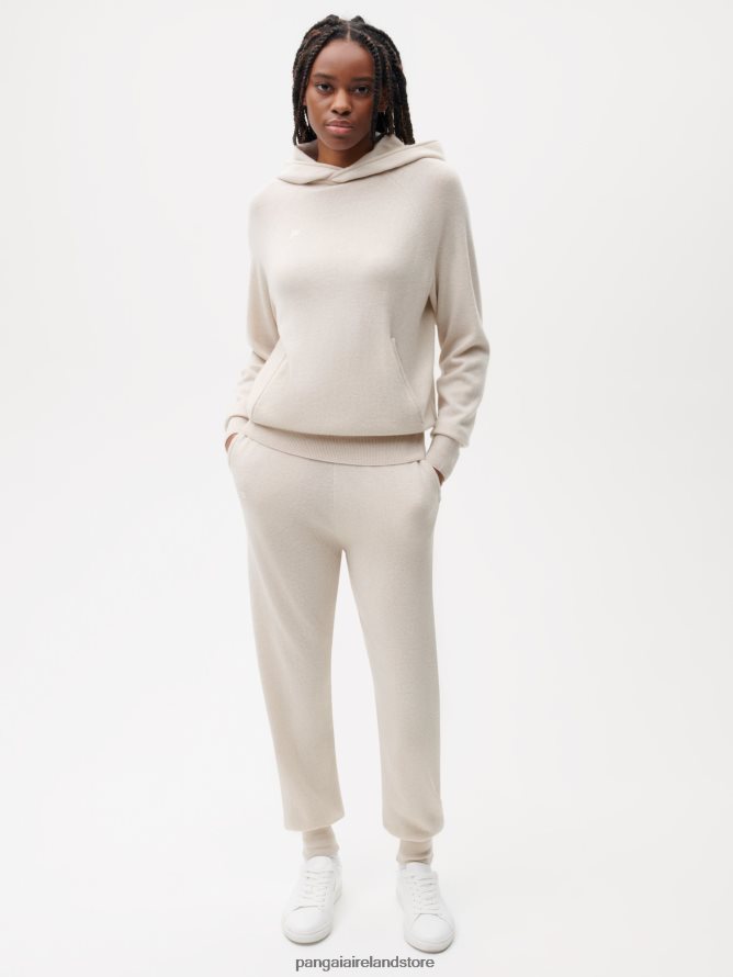 Women Pangaia Clothes Recycled Cashmere Track Pants TT8Z42328 Oatmeal