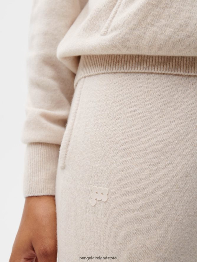 Women Pangaia Clothes Recycled Cashmere Track Pants TT8Z42328 Oatmeal
