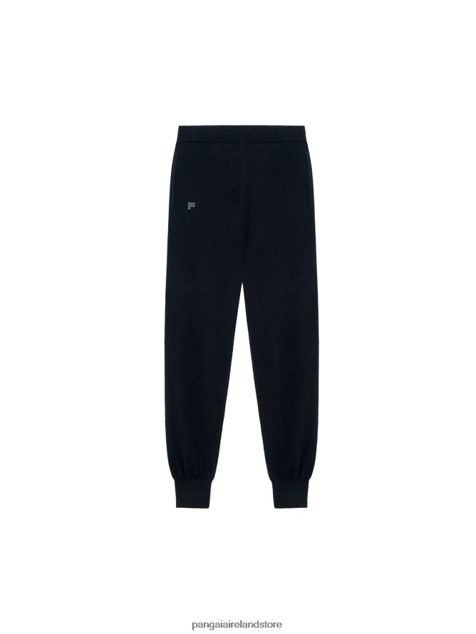 Women Pangaia Clothes Recycled Cashmere Track Pants TT8Z42347 Black