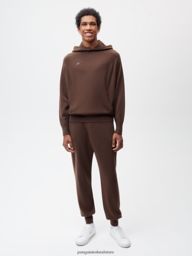 Women Pangaia Clothes Recycled Cashmere Track Pants TT8Z42351 Chestnut Brown