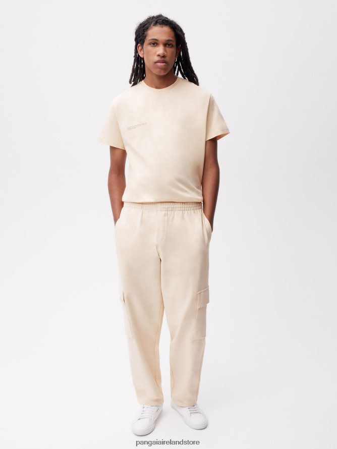 Women Pangaia Clothes Recycled Cotton Jersey Cargo Pants TT8Z42320 Sand