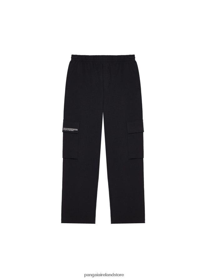 Women Pangaia Clothes Recycled Cotton Jersey Cargo Pants TT8Z42337 Black