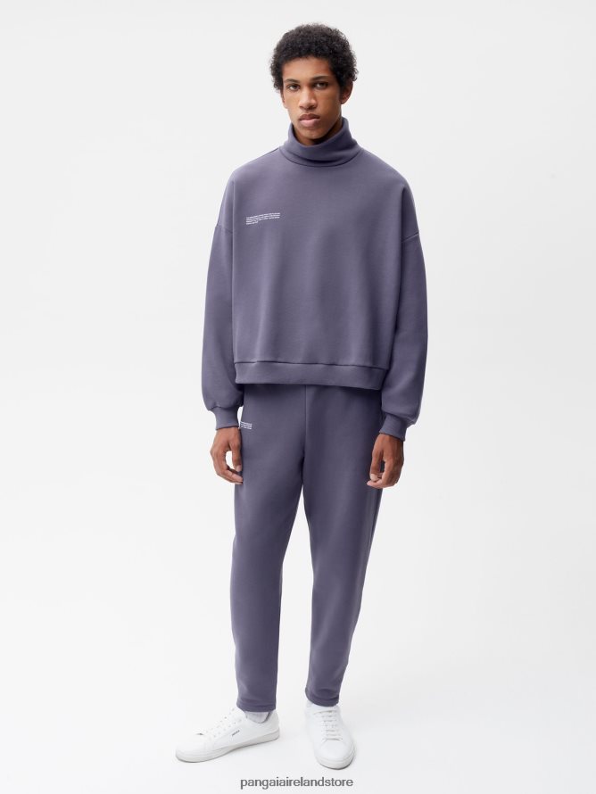 Women Pangaia Clothes Recycled Cotton Tapered Track Pants TT8Z42318 Slate Blue