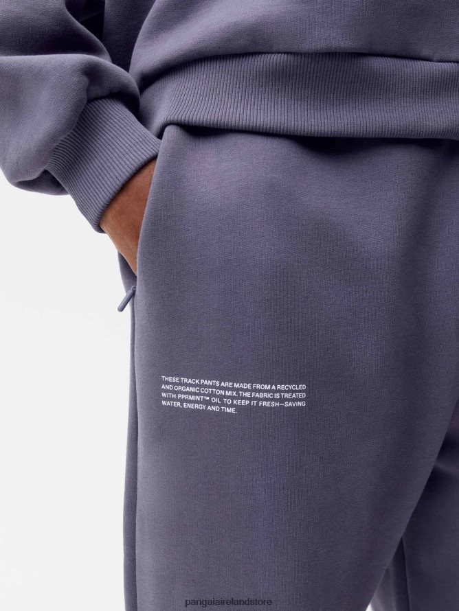 Women Pangaia Clothes Recycled Cotton Tapered Track Pants TT8Z42318 Slate Blue