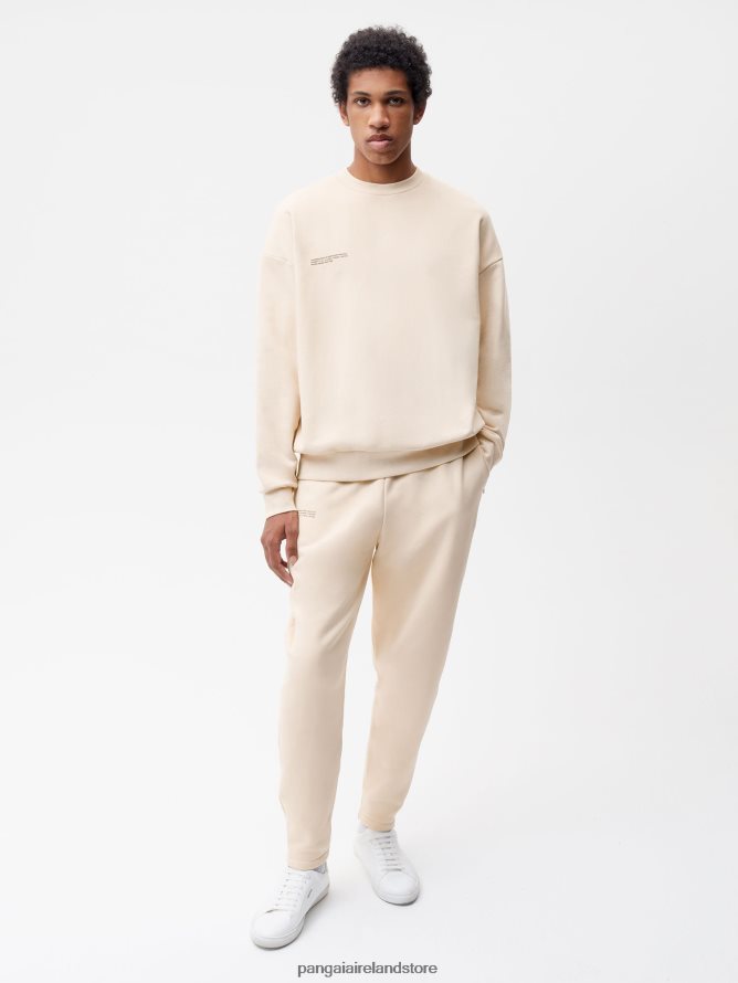 Women Pangaia Clothes Recycled Cotton Tapered Track Pants TT8Z42361 Sand