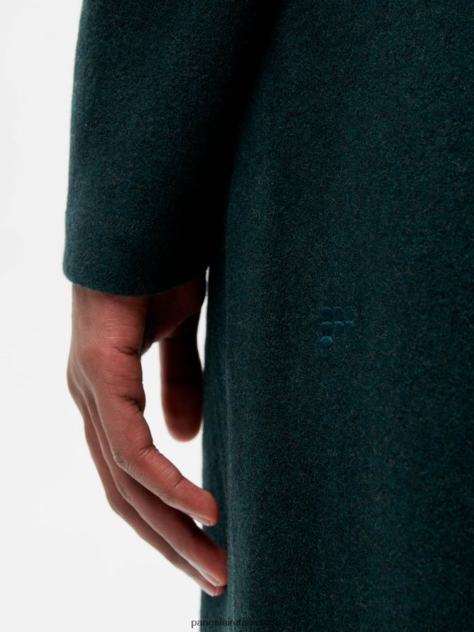 Women Pangaia Clothes Recycled Wool Jersey Loose Leg Track Pants TT8Z42355 Foliage Green