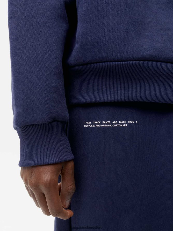 Women Pangaia Clothes Signature Track Pants TT8Z42303 Navy Blue