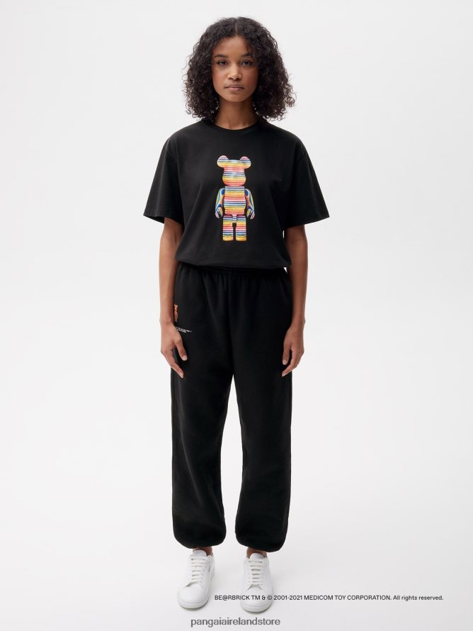 Women Pangaia Clothes X Haroshi Be@Rbrick Recycled Cotton Track Pants TT8Z42366 Black