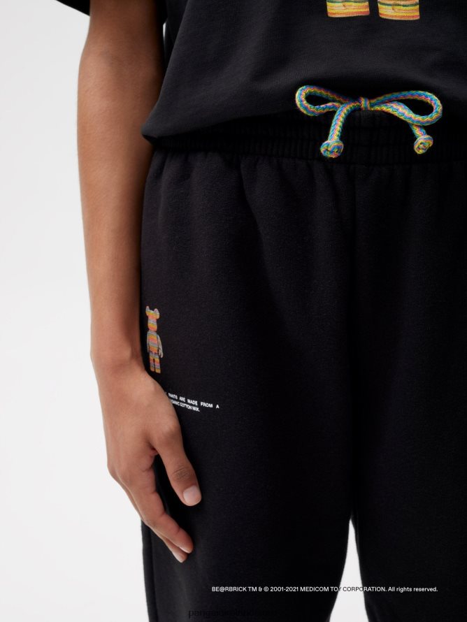 Women Pangaia Clothes X Haroshi Be@Rbrick Recycled Cotton Track Pants TT8Z42366 Black