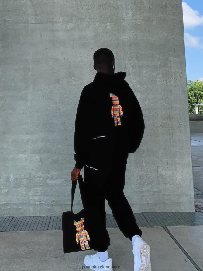 Women Pangaia Clothes X Haroshi Be@Rbrick Recycled Cotton Track Pants TT8Z42366 Black