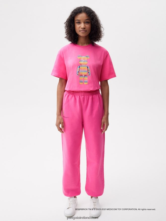 Women Pangaia Clothes X Haroshi Be@Rbrick Recycled Cotton Track Pants TT8Z42368 Flamingo Pink