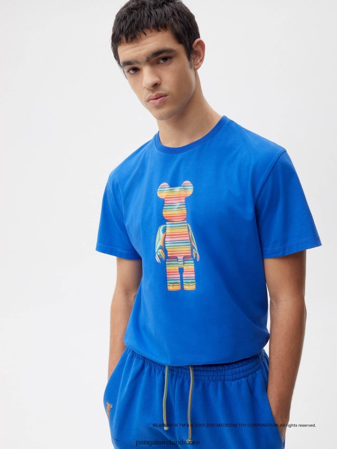 Women Pangaia Clothes X Haroshi Be@Rbrick Recycled Cotton Track Pants TT8Z42370 Cobalt Blue