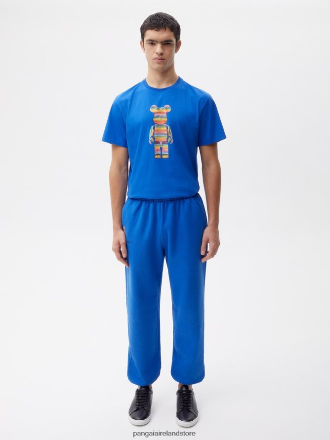 Women Pangaia Clothes X Haroshi Be@Rbrick Recycled Cotton Track Pants TT8Z42370 Cobalt Blue