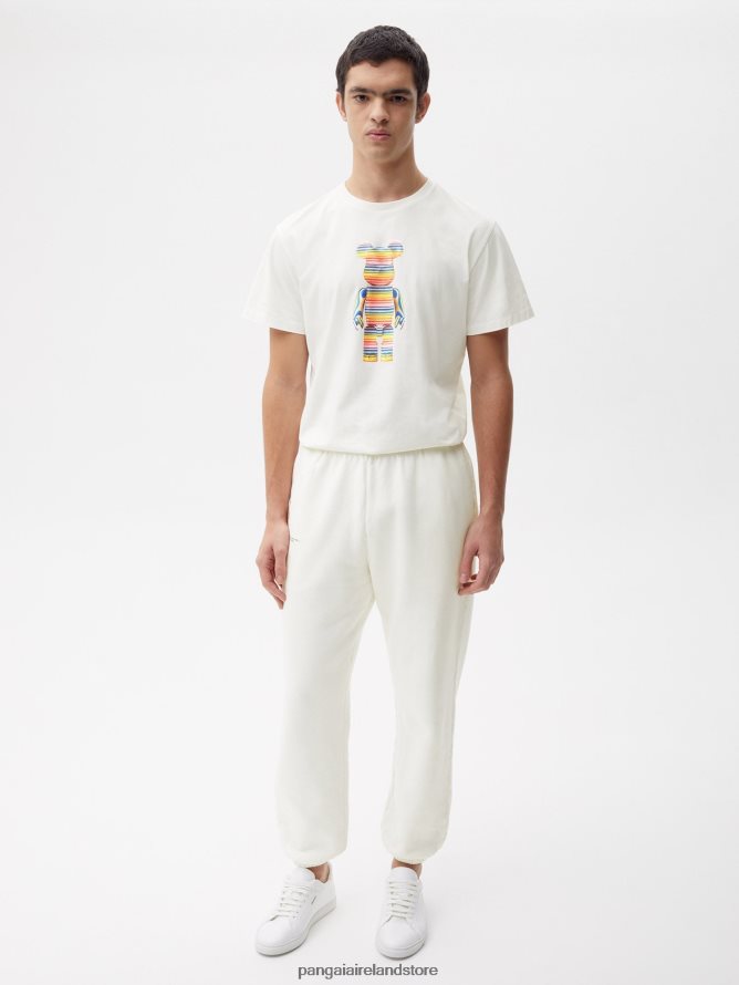 Women Pangaia Clothes X Haroshi Be@Rbrick Recycled Cotton Track Pants TT8Z42371 Off-White